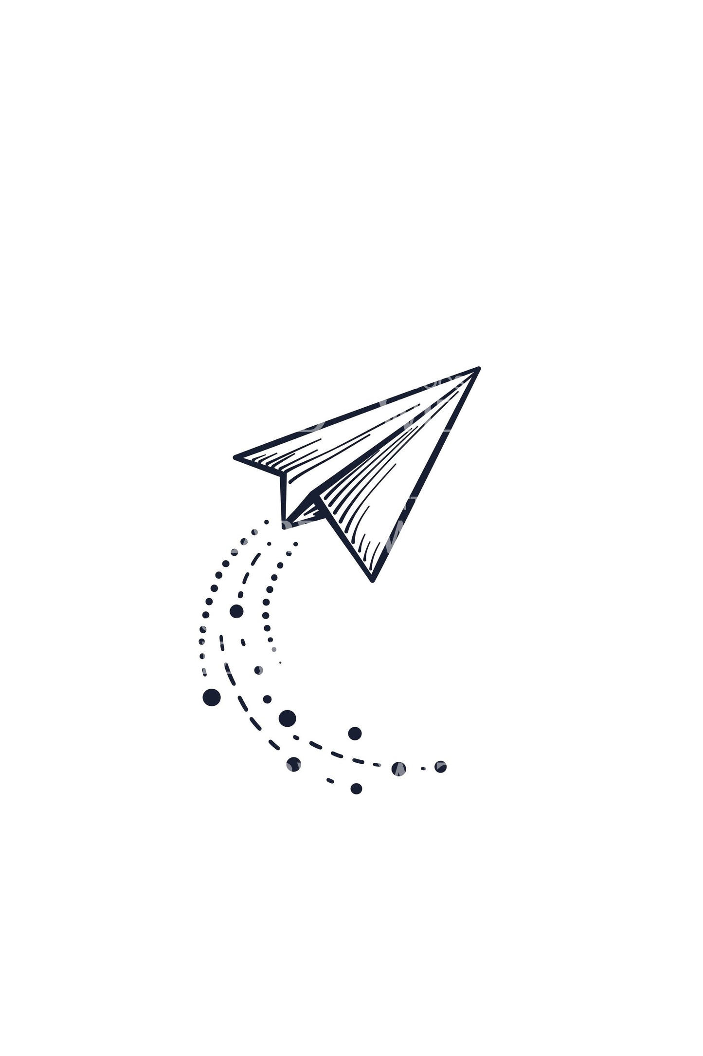 Paper Plane Trail Tattoo Idea