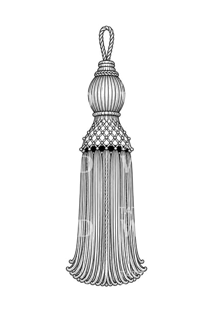 Passementerie Tassel Tattoo Illustration