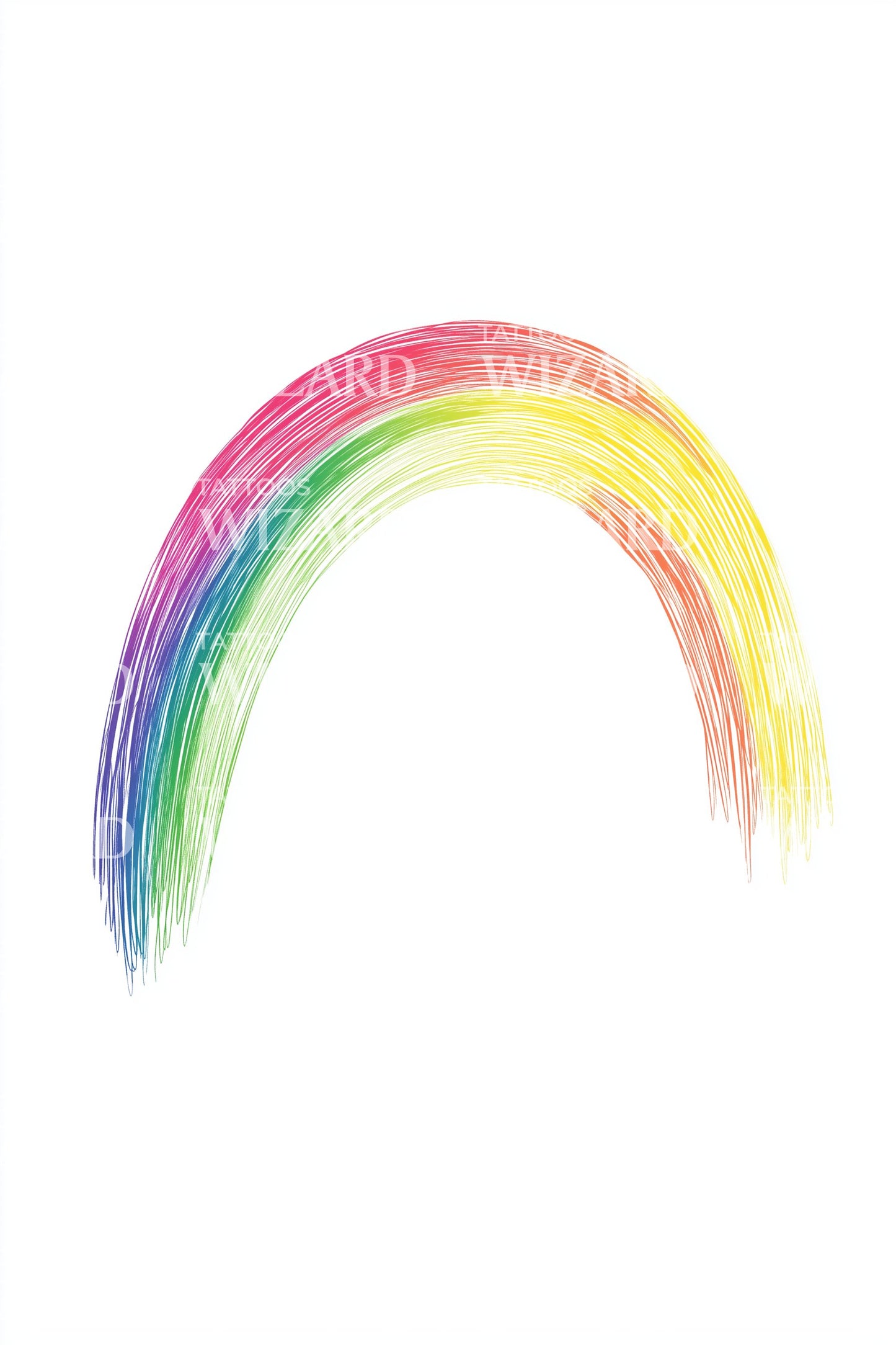 Pastel Brush Rainbow Tattoo Idea