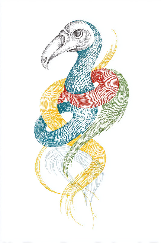 Pastell Dodo Bånd Tatoveringsdesign