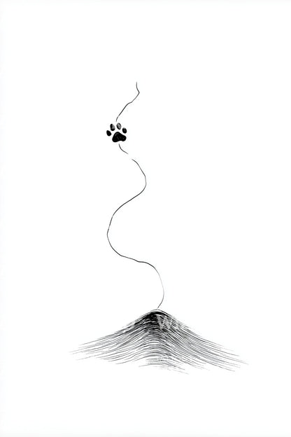 Pfotenabdruck-Spur Tattoo-Idee