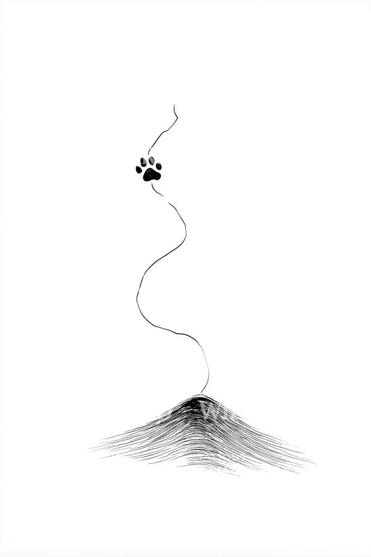 Pfotenabdruck-Spur Tattoo-Idee