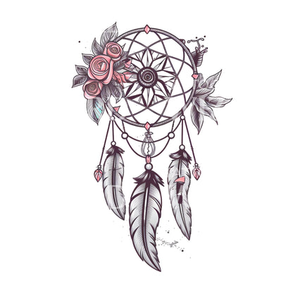 Neotraditional Dream Catcher Tattoo Design