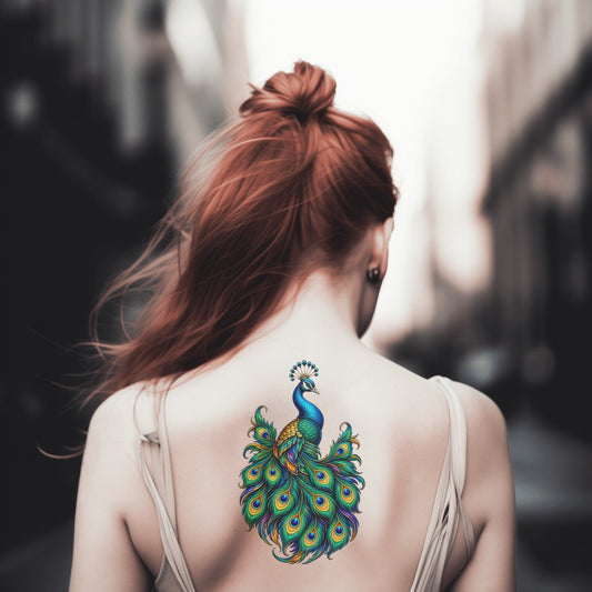 Diseño de Tatuaje de Pavo Real