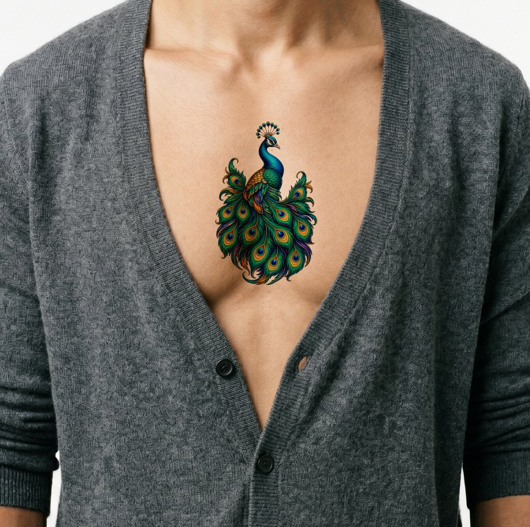 Design Tatuaggio Pavone