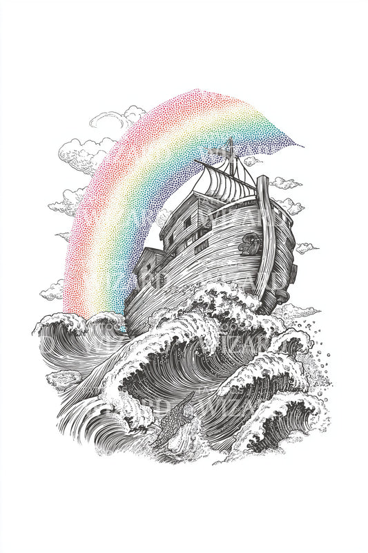 Pencil Sketch Ark Tattoo Idea