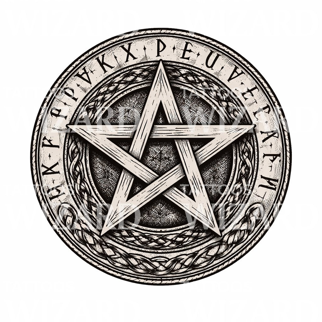 Pentagram Sigil Tattoo Design