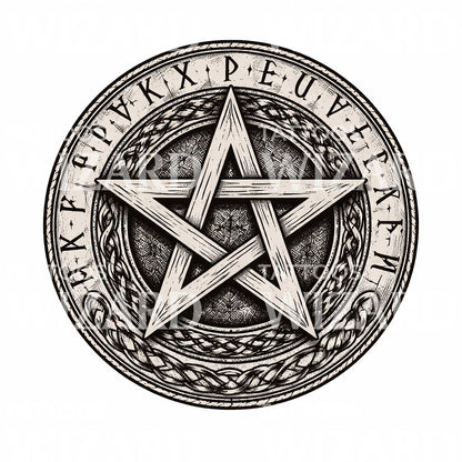 Pentagram Sigil Tattoo Design