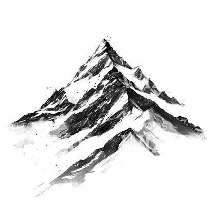 Perseverance Summit Mountain Tattoo Design