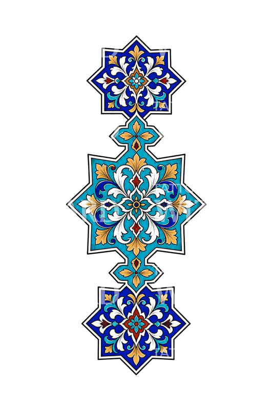 Tattoo-ontwerp van een Perzisch stertegeltableau