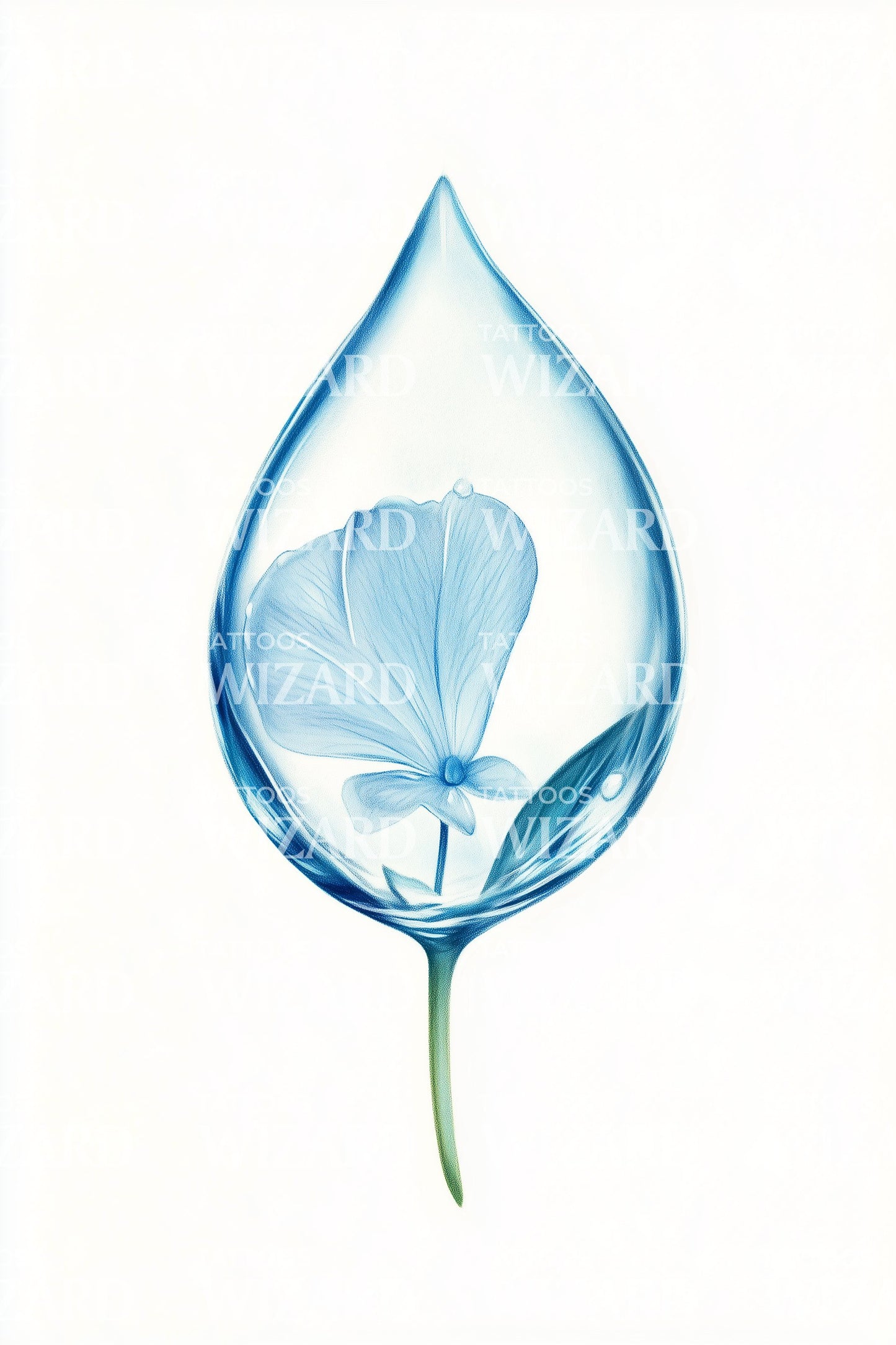 Petal Drop Essence Tattoo Illustration