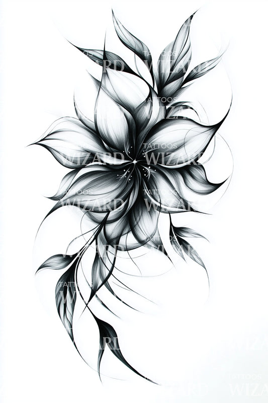 Phantom Flame Whirl Tattoo Design