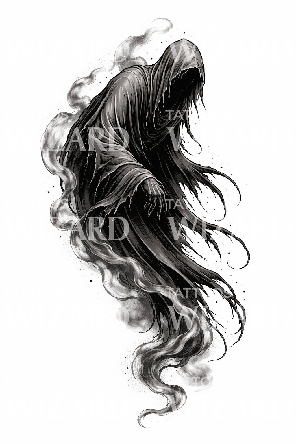 Phantom Hooded Wraith Tattoo Design