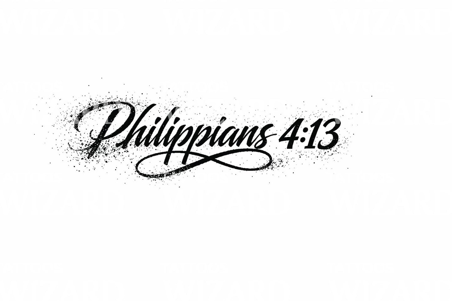 Philippians Underline Script Tattoo Design