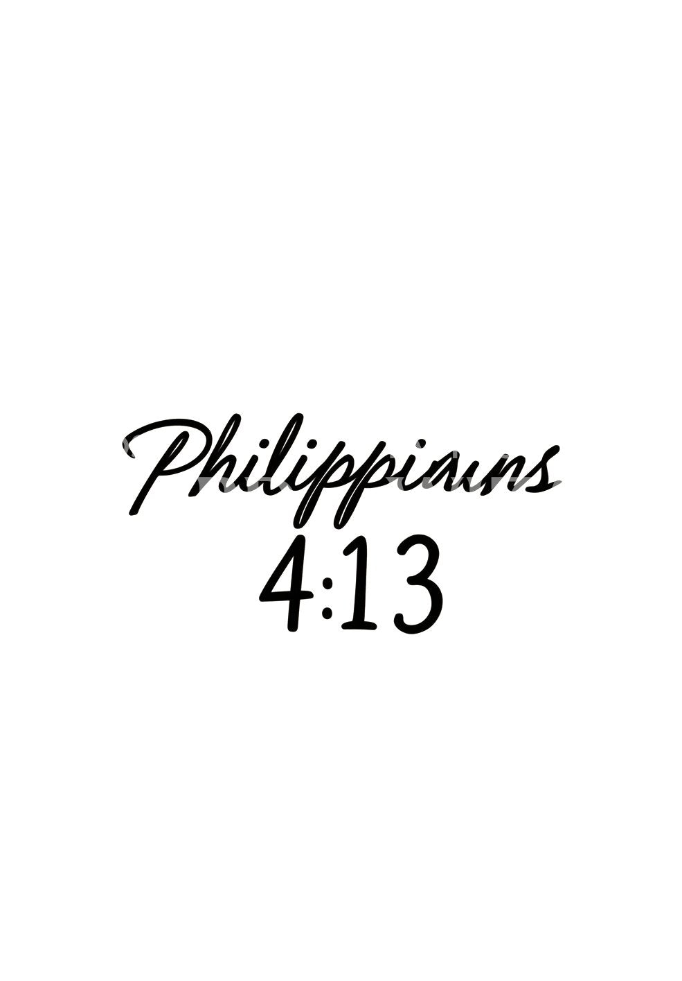 Philippians Verse Tattoo Design