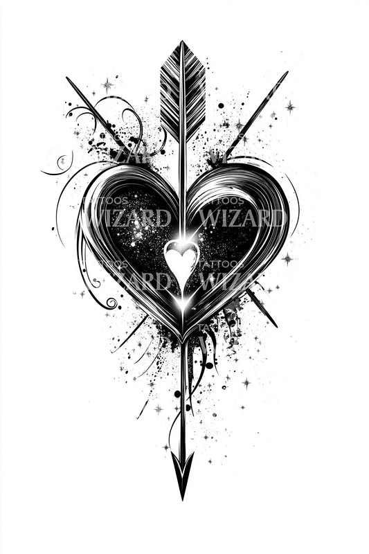 Pierced Sacred Heart Tattoo Design