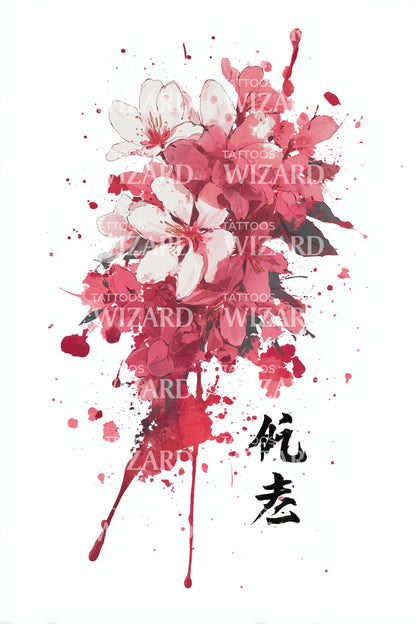 Pink Bloom Jasmine Tattoo Idea