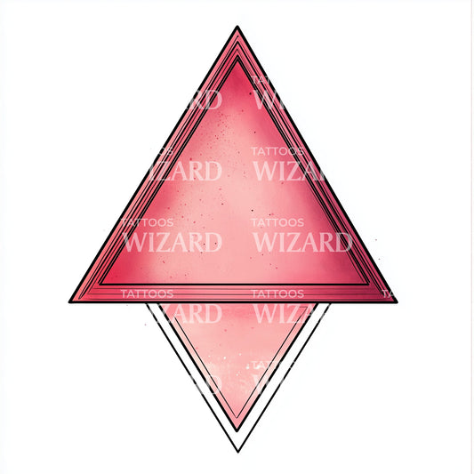 Pink Triangle Modified LGBTQ+ Tattoo Idea