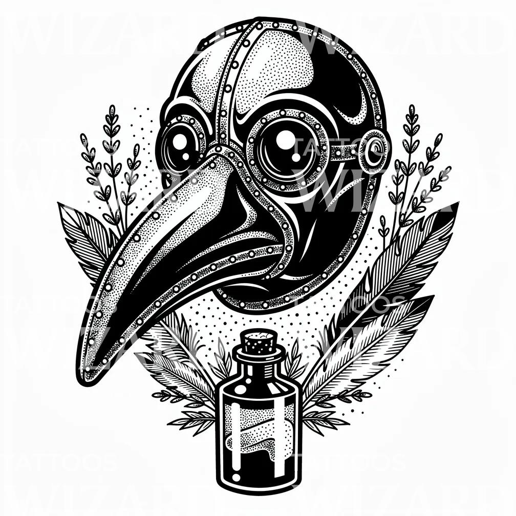Plague Doctor Mask Tattoo Design