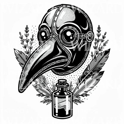 Plague Doctor Mask Tattoo Design