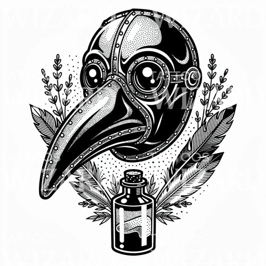 Plague Doctor Mask Tattoo Design