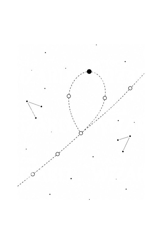 Planet retrograd løkkesti tatoveringsdesign
