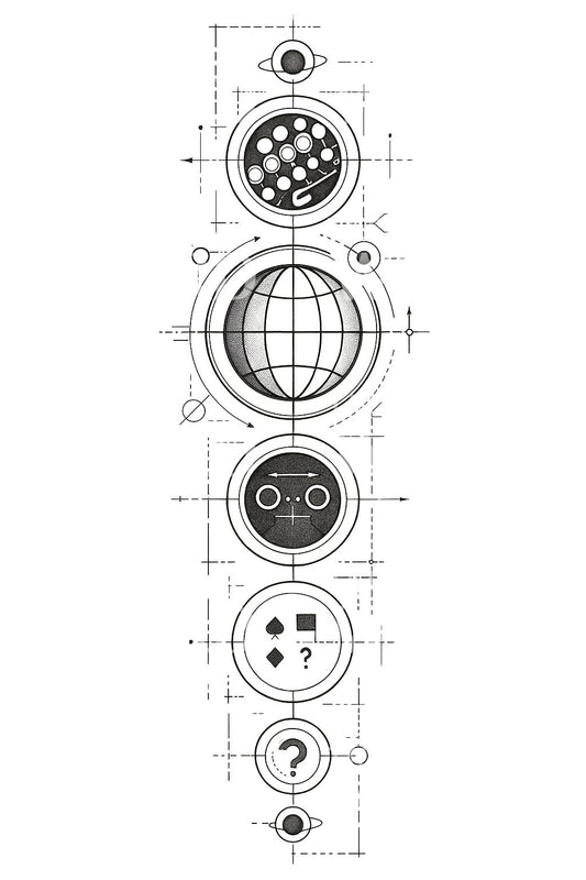 Planetary Orbit Glyph Tattoo Design