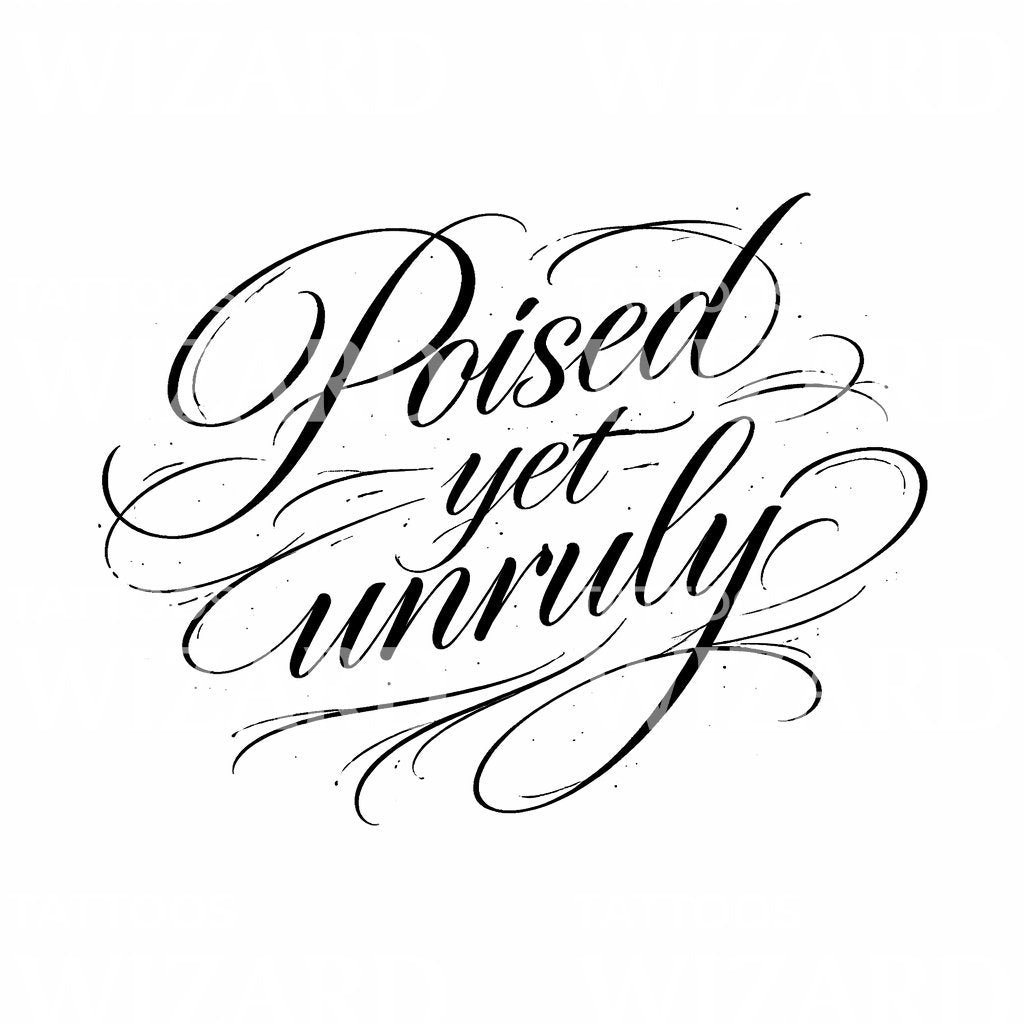 Poised Yet Unruly Tattoo Design