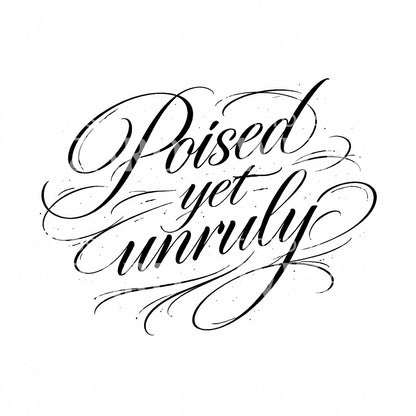 Poised Yet Unruly Tattoo Design