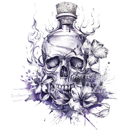 Poison Flask Tattoo Design