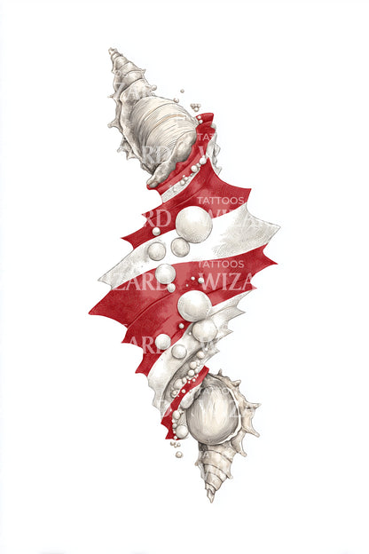 Polnisches Muschelband Tattoo Design