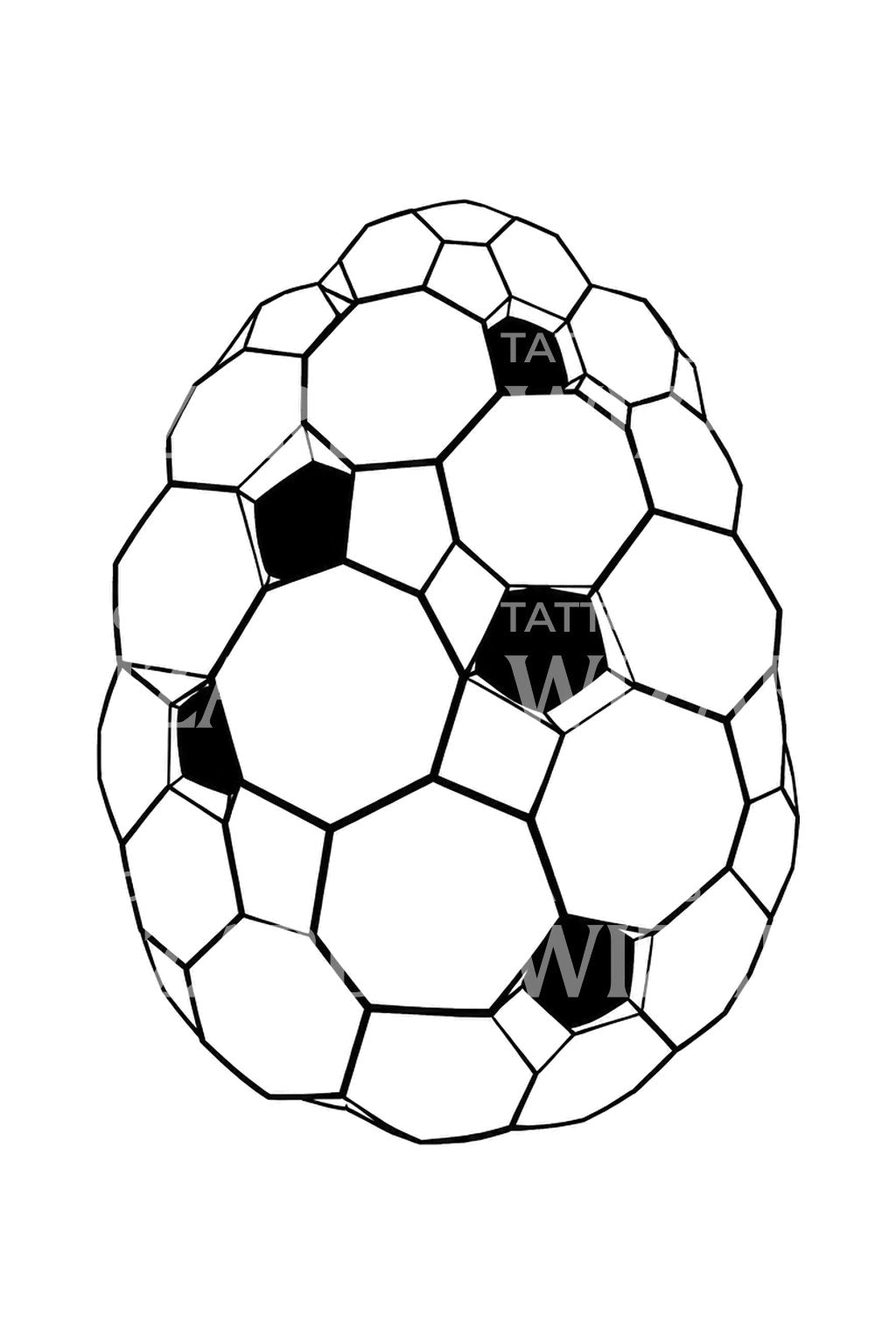Tatoveringsdesign med polyedrisk skum