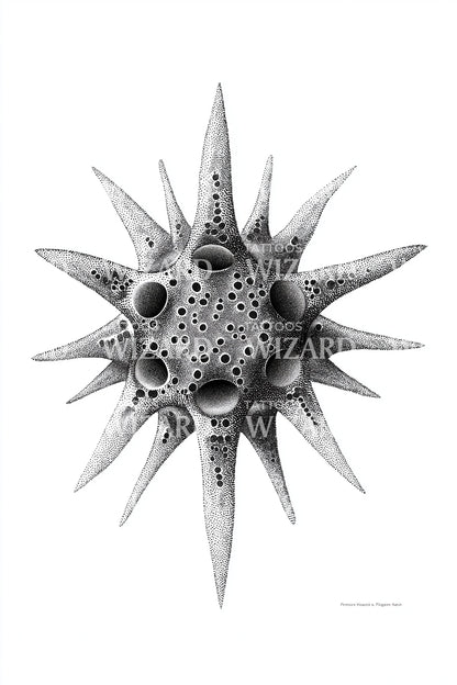 Porous Radiolarian Orb Tattoo Design