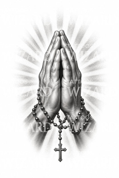 Praying Hands Tattoo Design