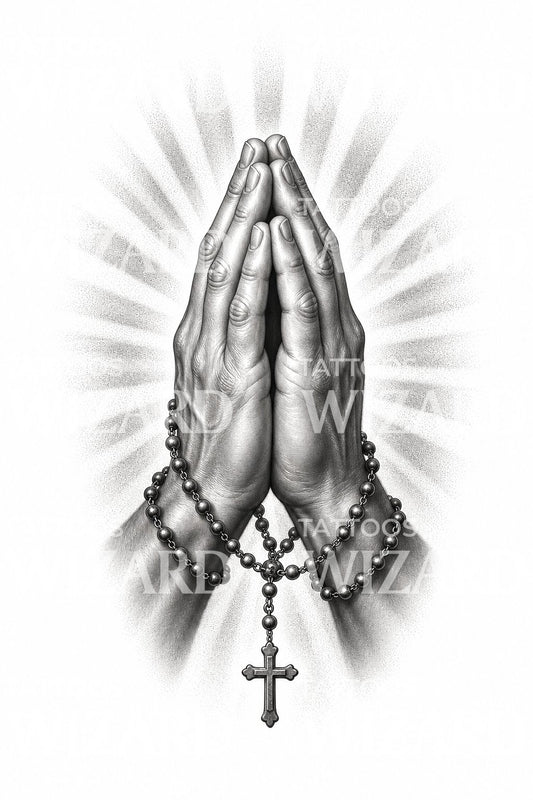Praying Hands Tattoo Design