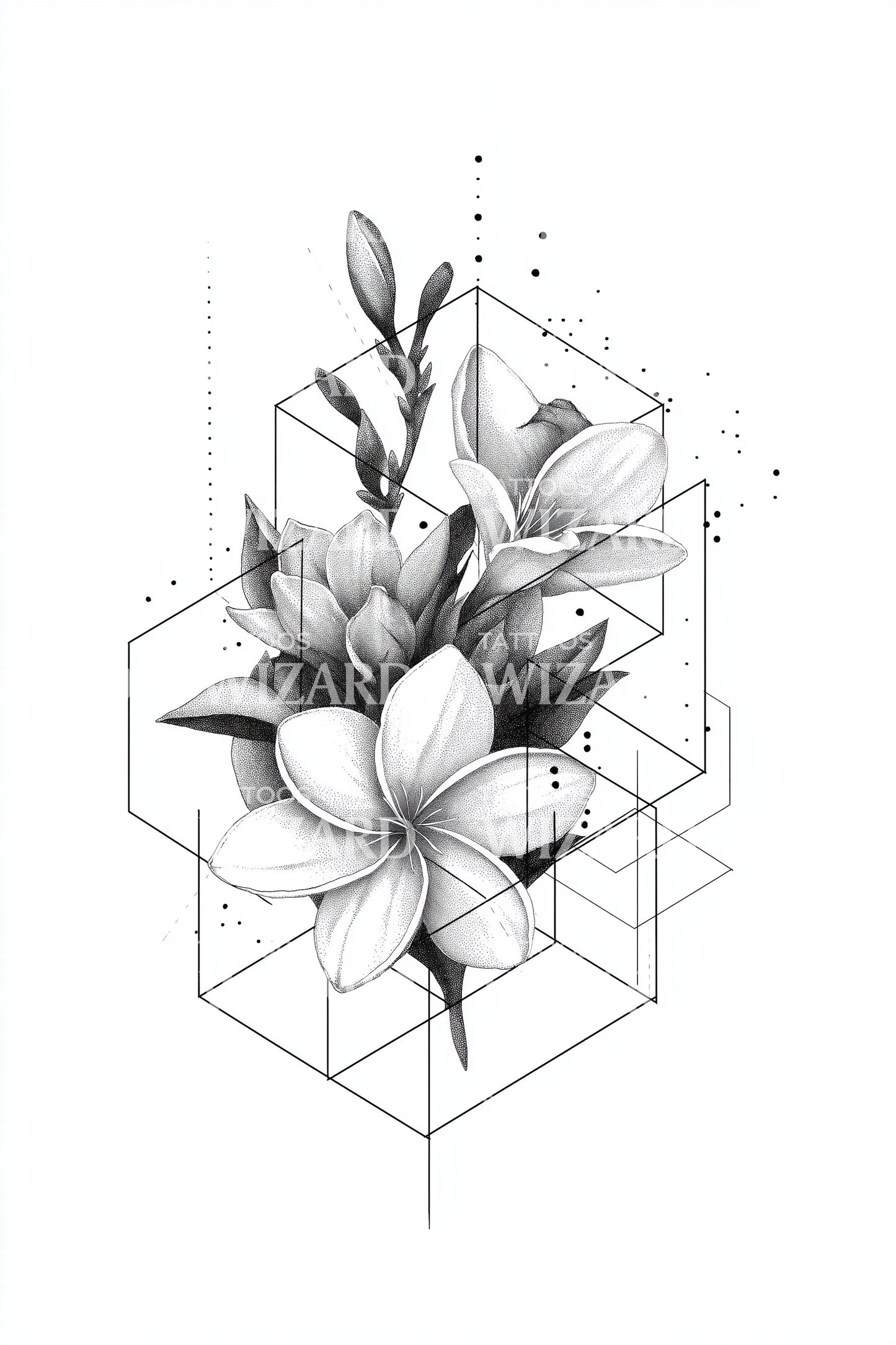 Prism Magnolia Cluster Tattoo Idea