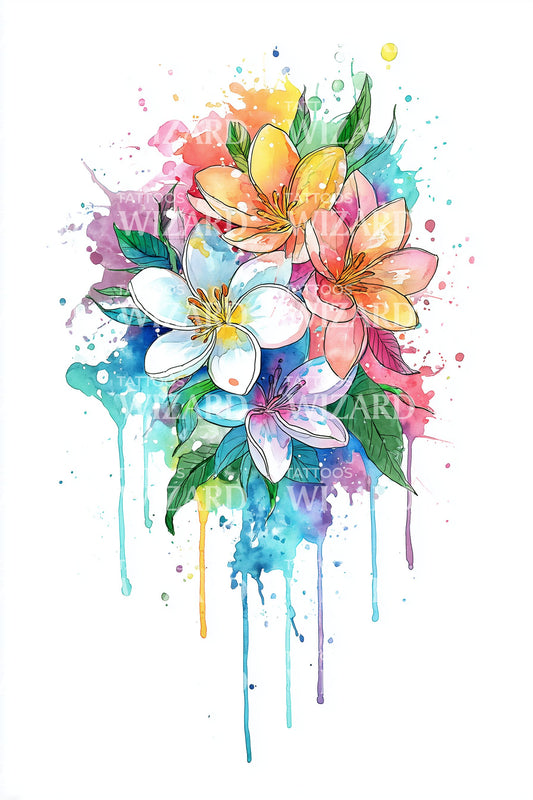Prismatic Garden Burst Tattoo Idee