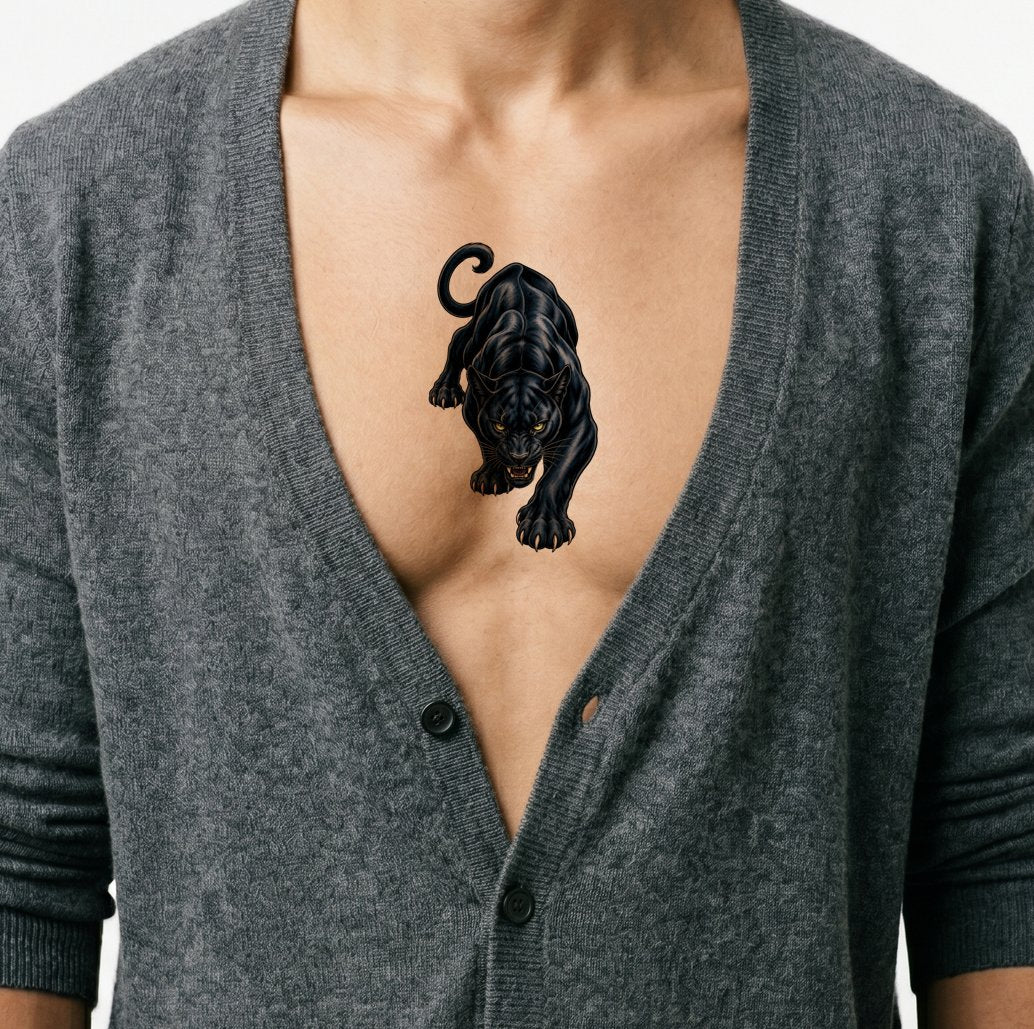 Prowling Panther Tattoo Design