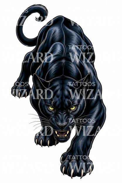 Prowling Panther Tattoo Design