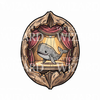 Desain Tato Teater Paus Boneka