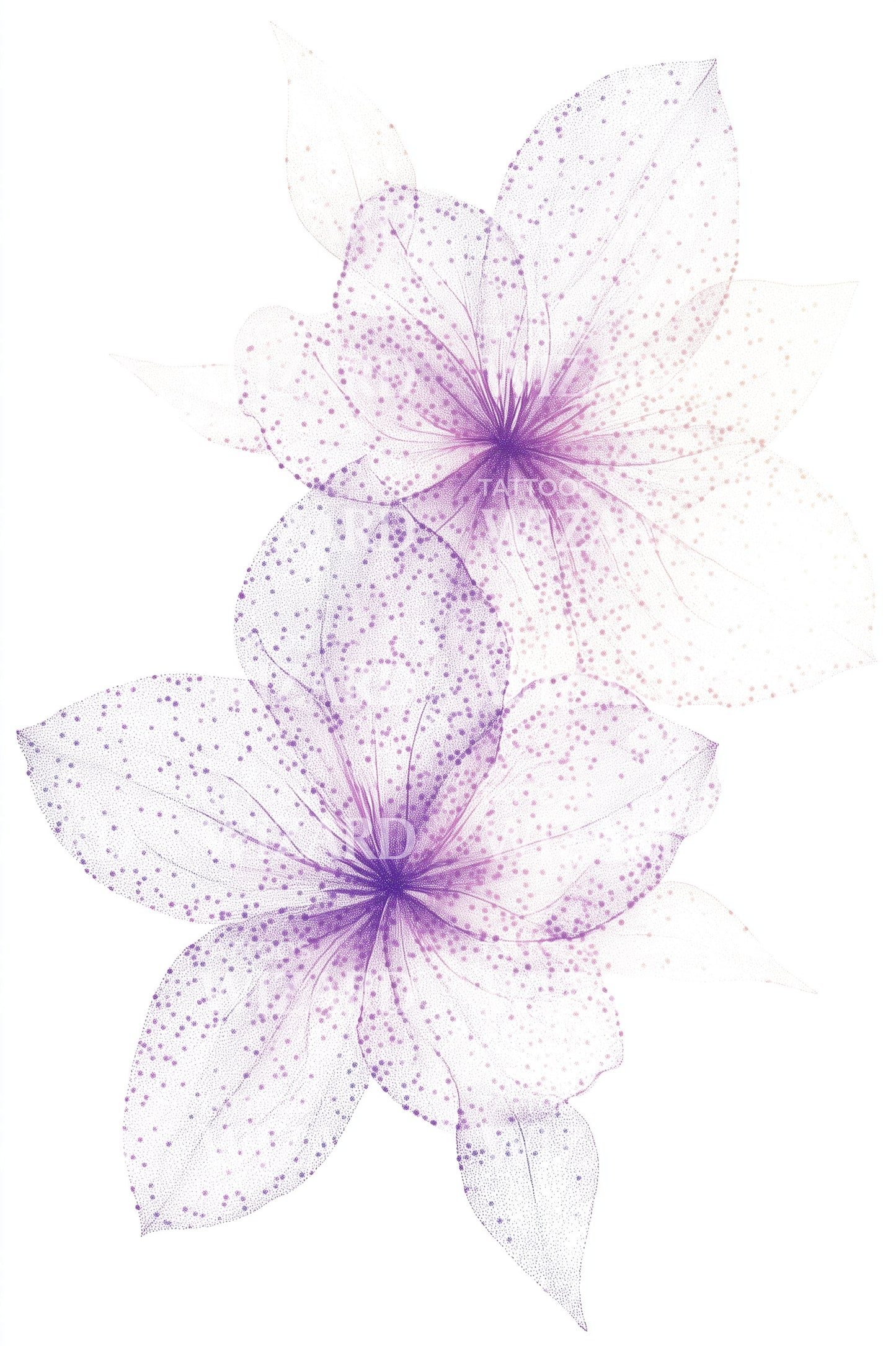 Purple Fractal Bloom Tattoo Design