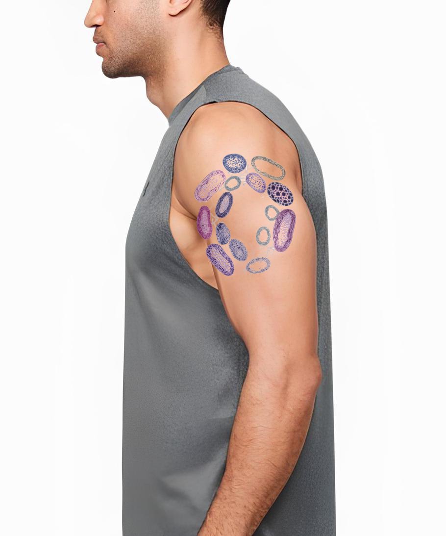 Purple Cell Garland Tattoo Design