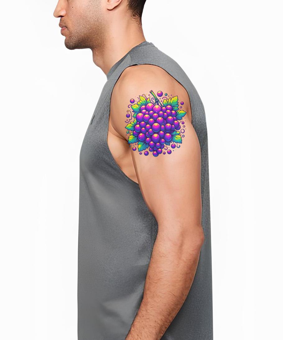 Diseño de tatuaje de racimo de uvas