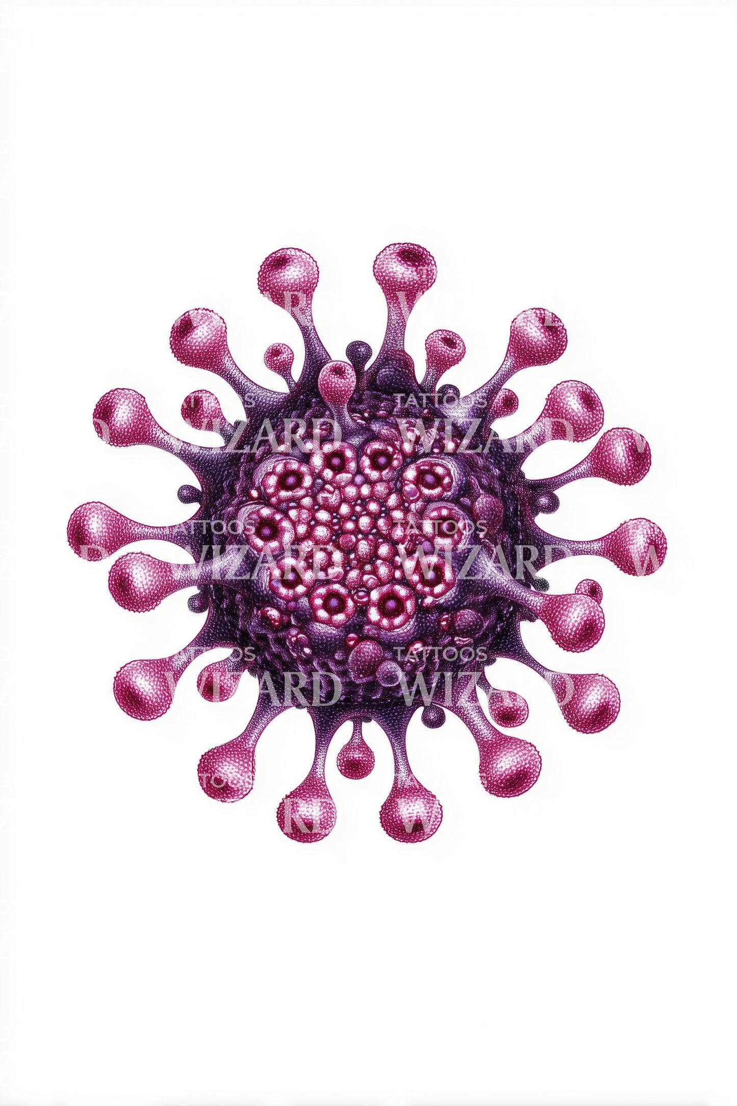 Purple Virus Orb Tattoo Idea