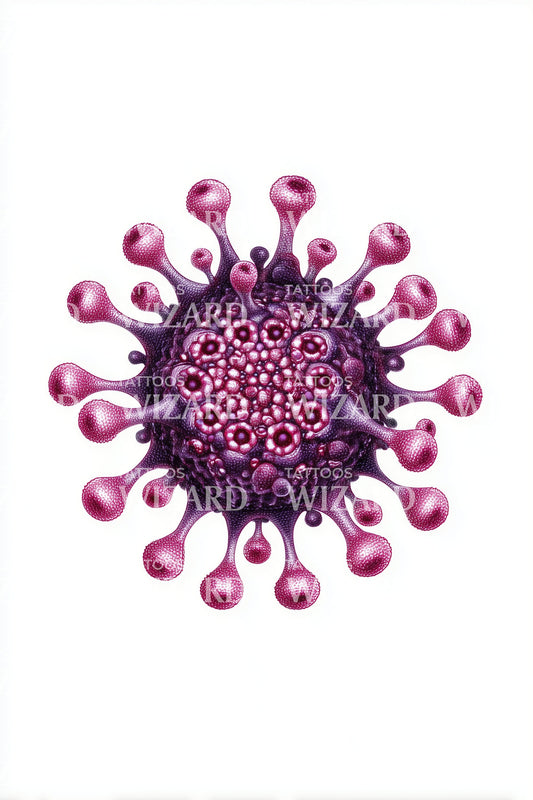 Purple Virus Orb Tattoo Idea