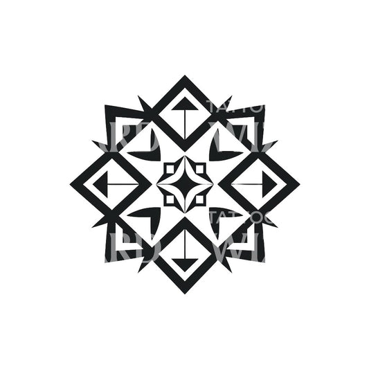 Einfaches Mandala-Tattoo-Design