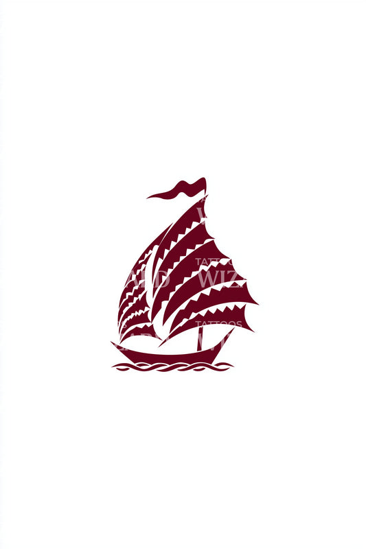 Qatar Sail Icon Tattoo Design