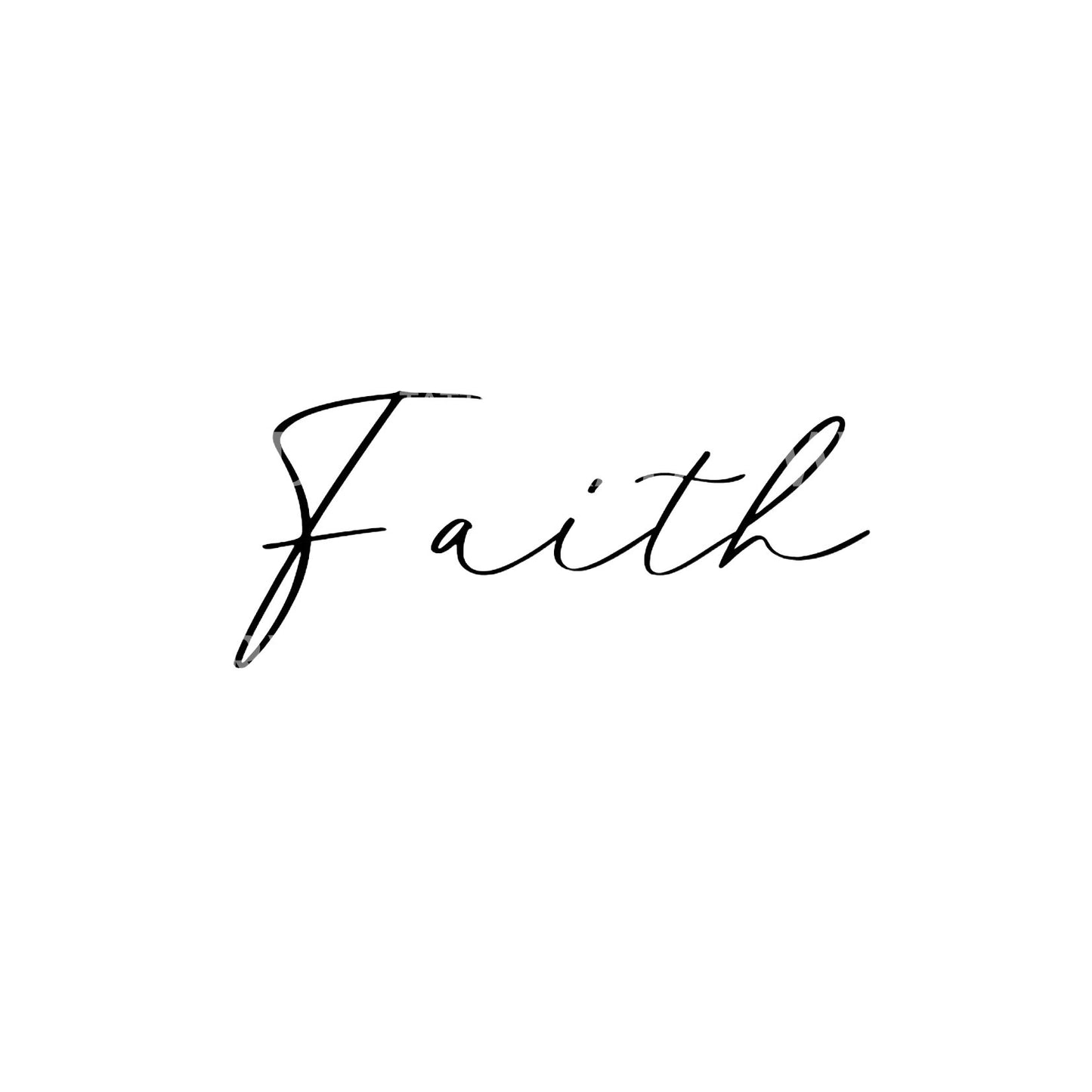 Faith Schriftzug Fineline Tattoo Design