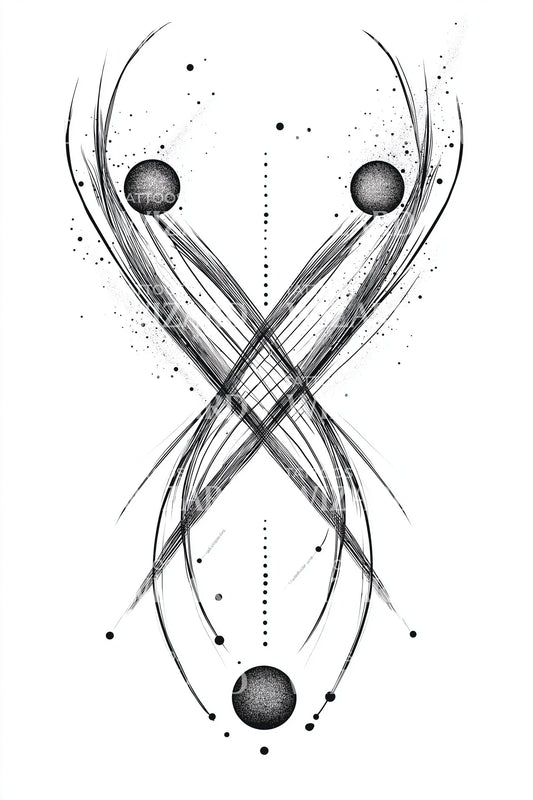 Quantum Ribbon Knot Tattoo Design
