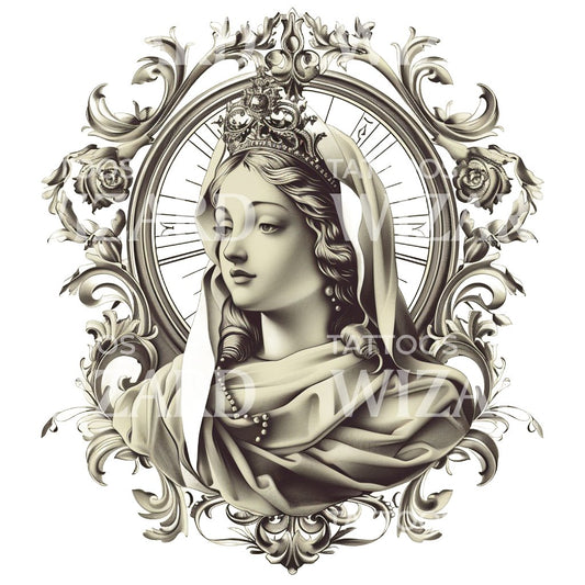 Conception de tatouage de la reine des anges